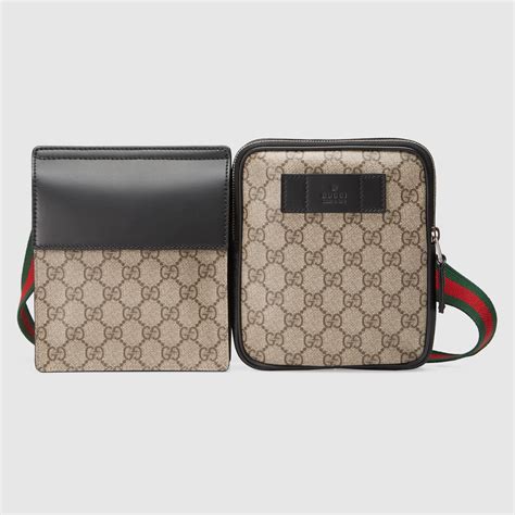 gucci striped logo patent leather belt bag|gucci waist pouch belt bag.